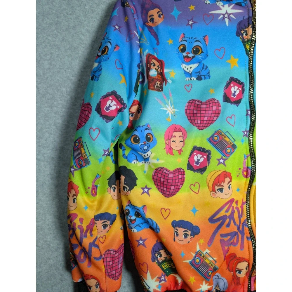 K-Pop Saja Boys Anime Kids Tracksuit Set Hoodie Joggers Multicolor Size Large